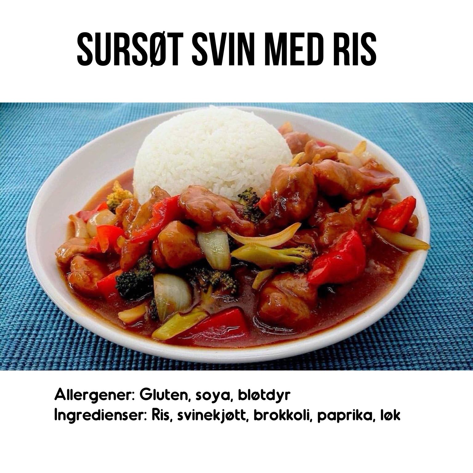Sursøt svin med ris